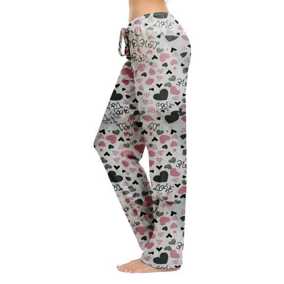 Women's Casual Fun Printed Lightweight Lounge Terry Knit Pajama Bottom Pants - Picture 8 of 16